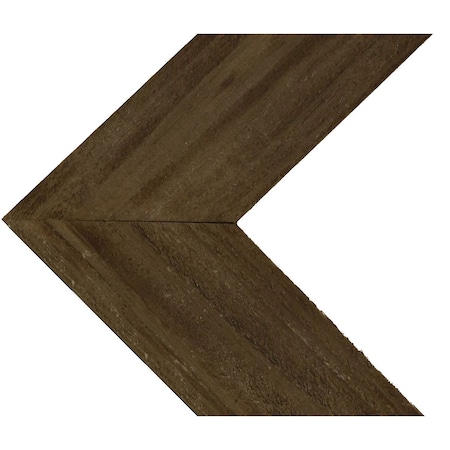 Ekena Millwork 13 3/4"W x 12"H x 3/4"D Vintage Farmhouse 5 1/2" Chevron, Barnwood Decor Collection, Reclaimed Grey DECR13X12X075CHVGY